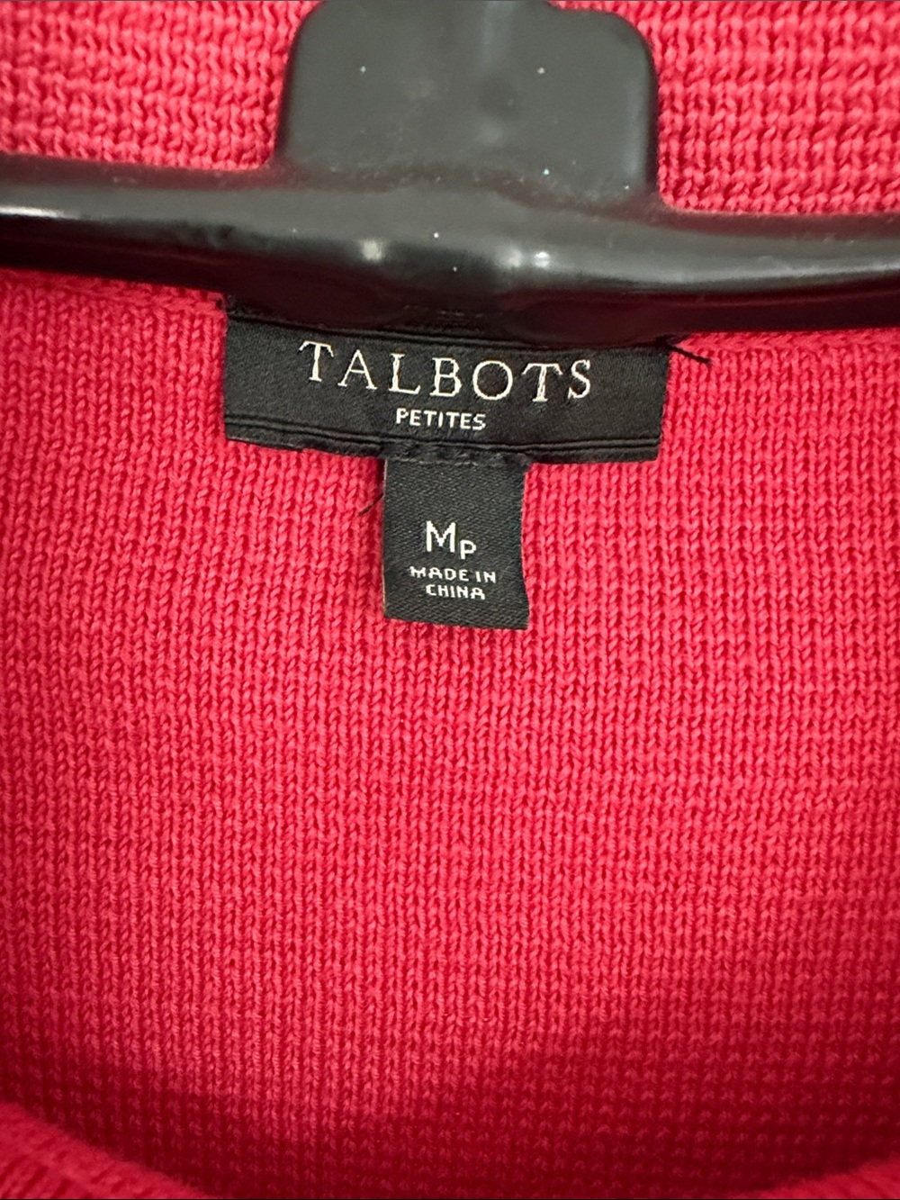 Talbots size M petite coral sweater jacket, EUC - Picture 3 of 6